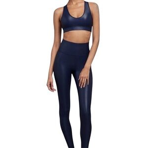 Carbon 38 High Rise 7/8 Leggings Takara Navy Shine Size M NWT RARE